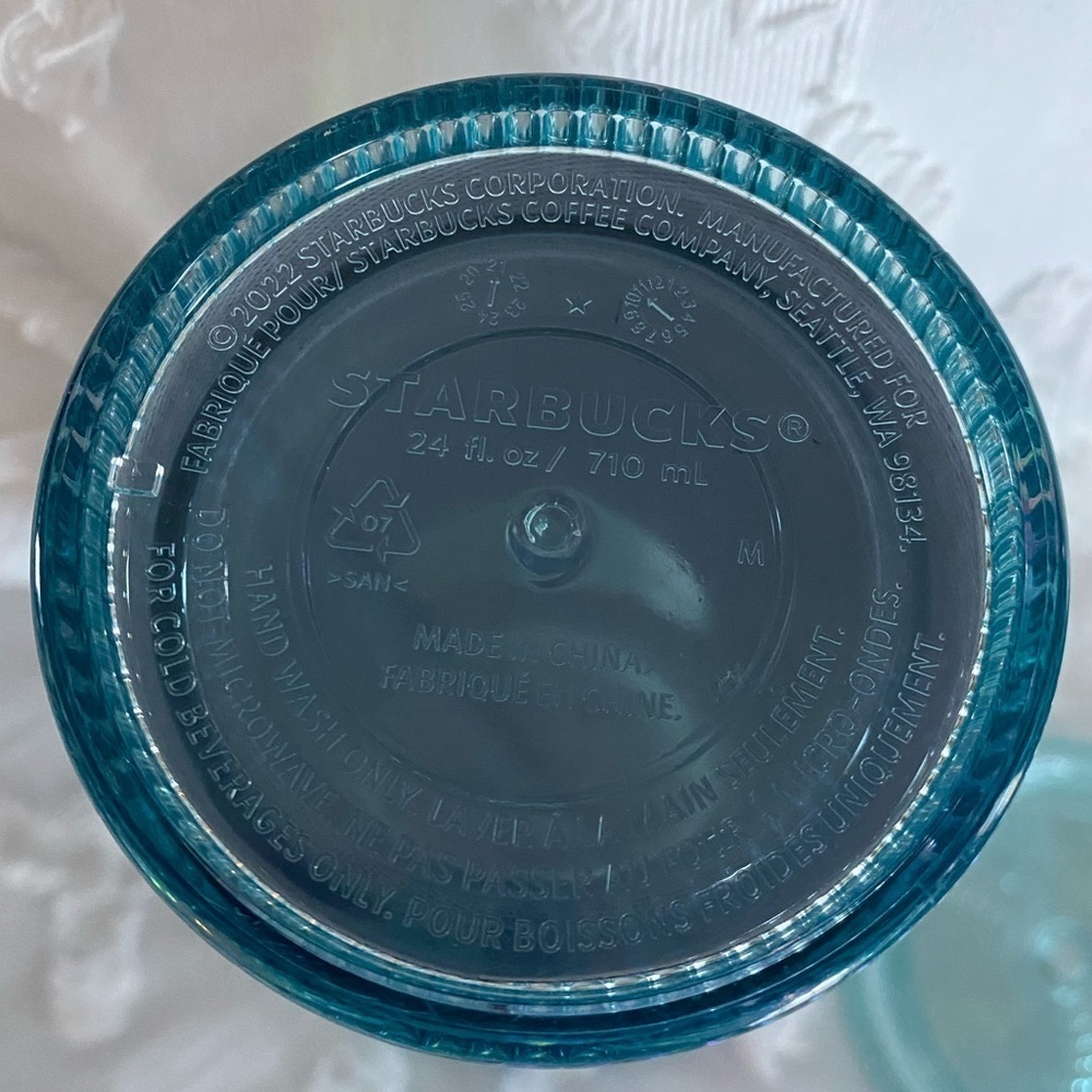 Starbucks Spring 2022 Teal Mermaid Scale Iridescent Venti Tumbler 24 Ounce - Picture 10 of 11